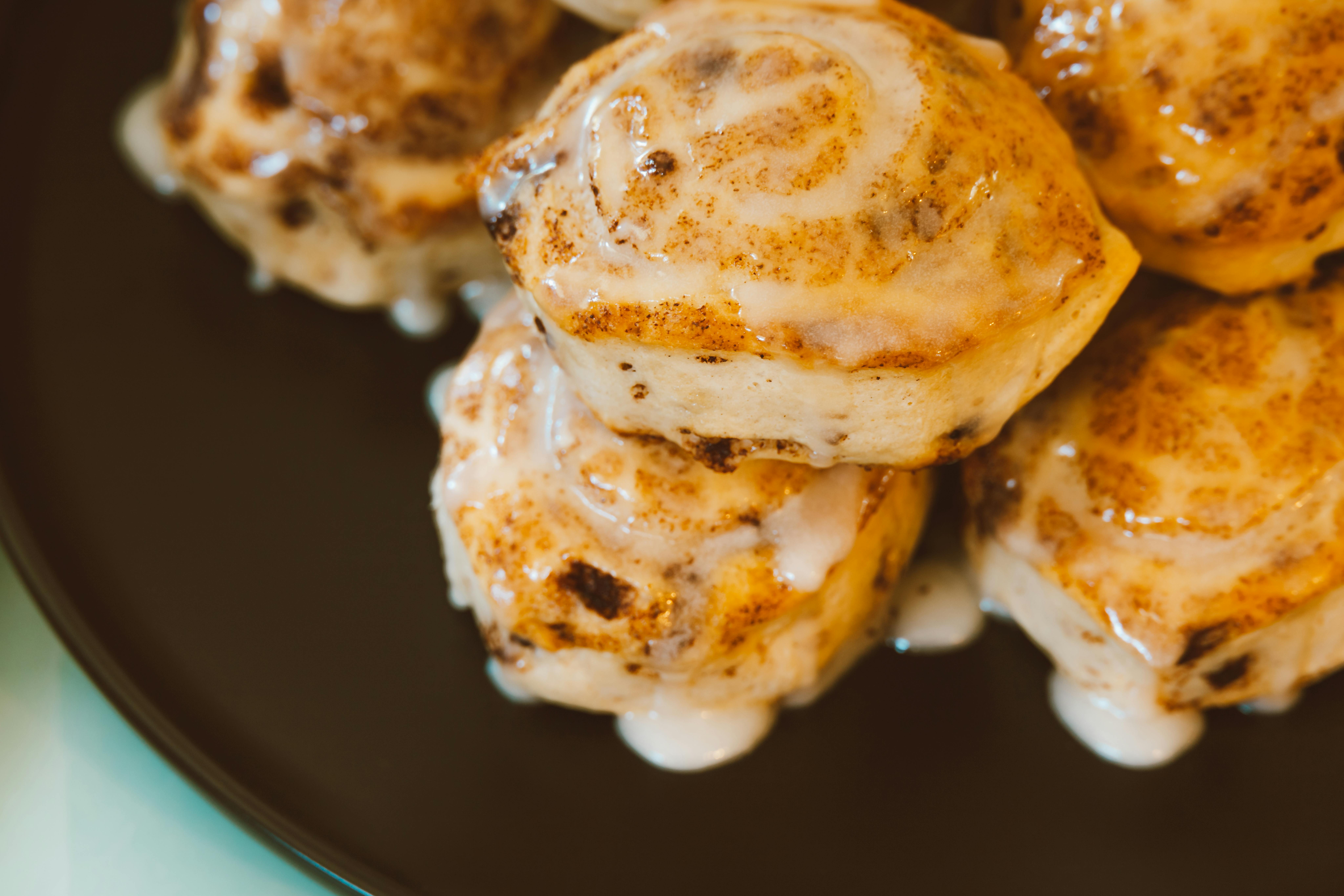 Glazed cinnamon rolls