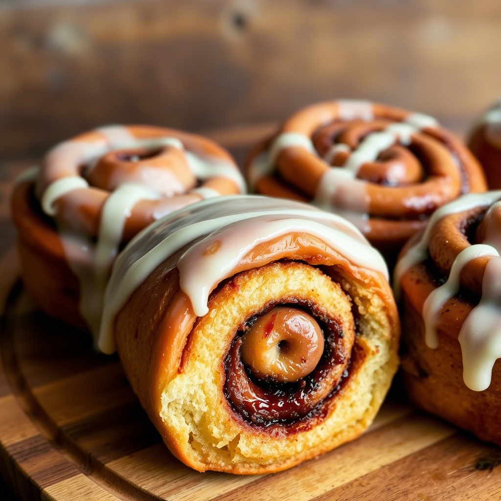 Glazed cinnamon rolls