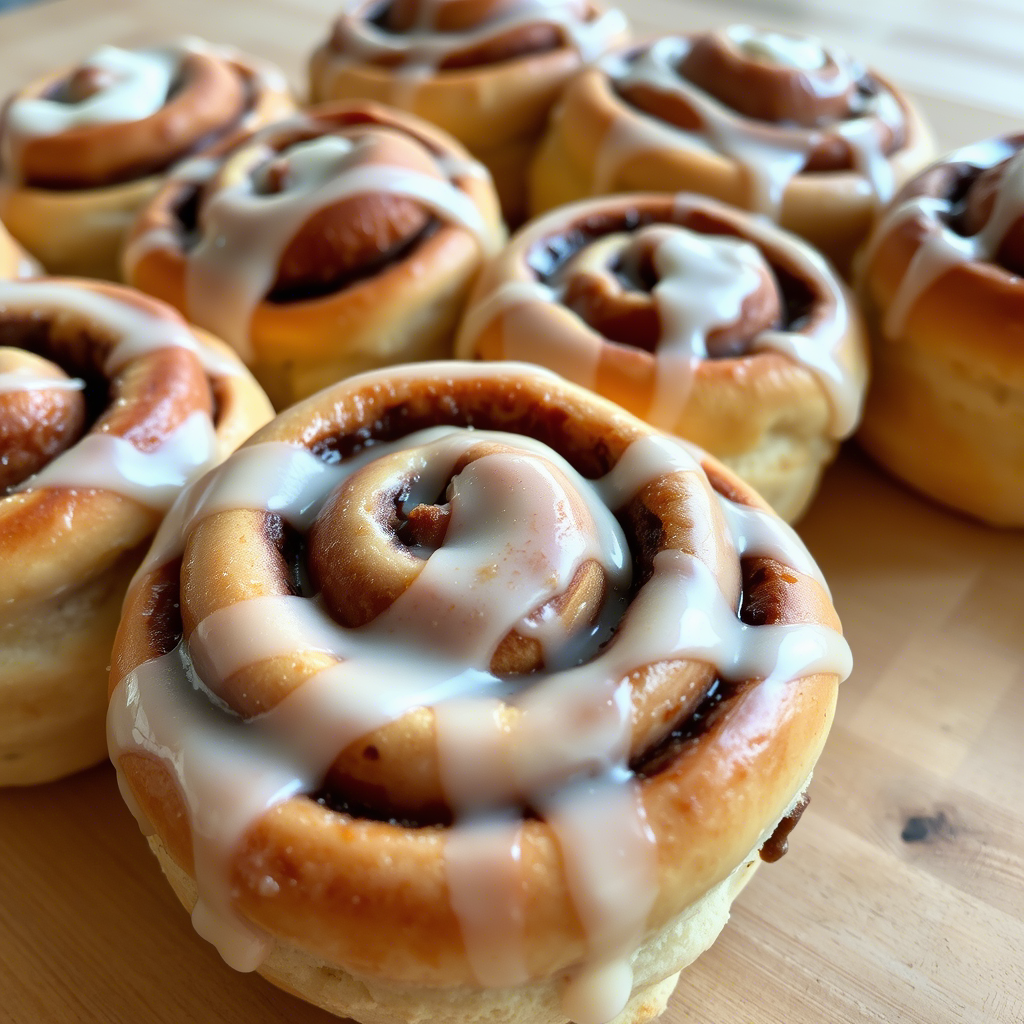 Glazed cinnamon rolls