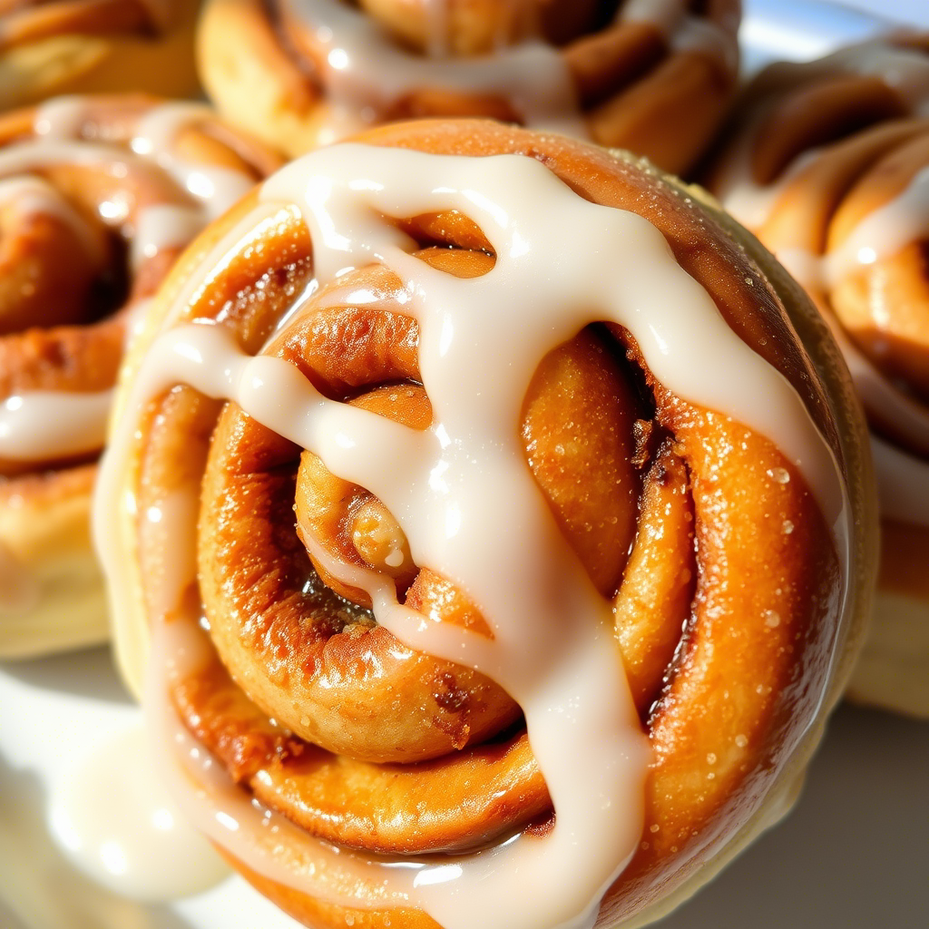 Glazed cinnamon rolls