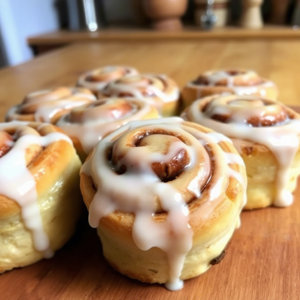 Glazed cinnamon rolls