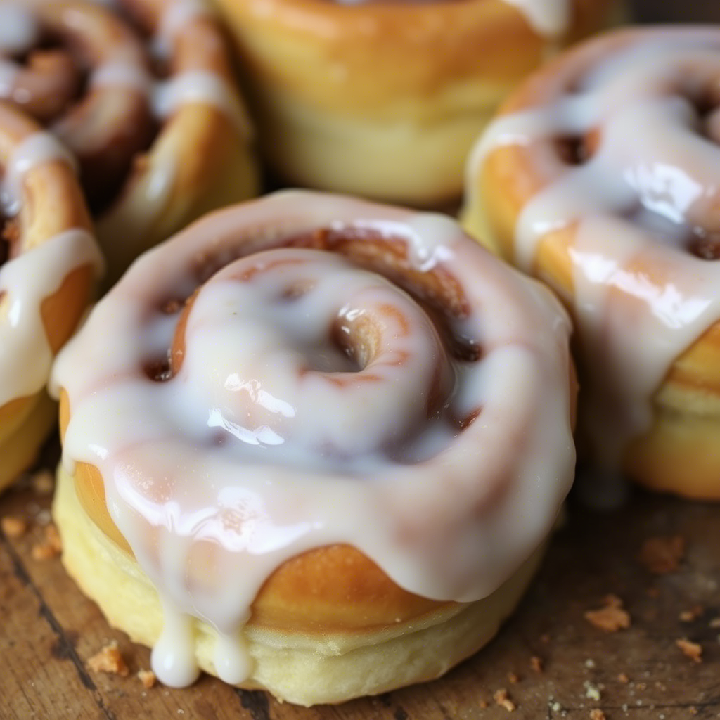Glazed cinnamon rolls