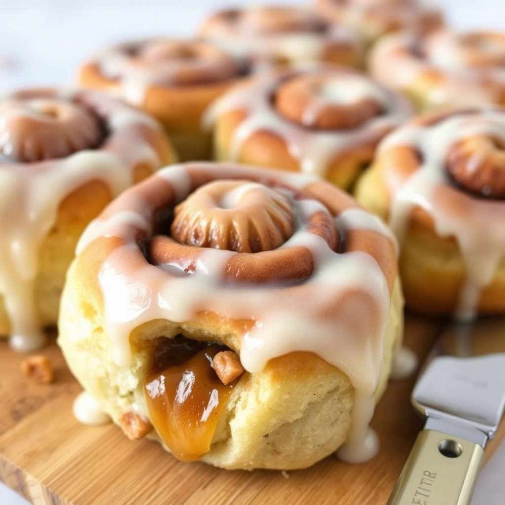 Glazed cinnamon rolls